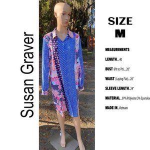 Susan Graver Button up shirt dress